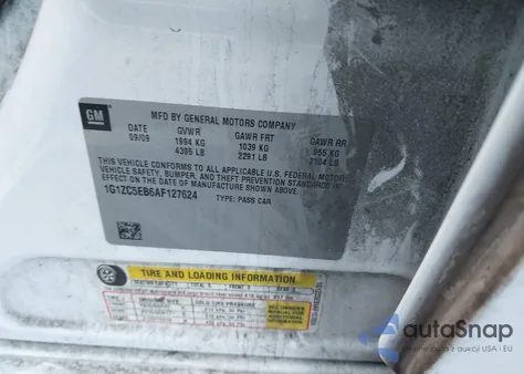 2010 Chevrolet Malibu Lt z USA, uszkodzony, nr VIN 1G1ZC5EB6AF127624